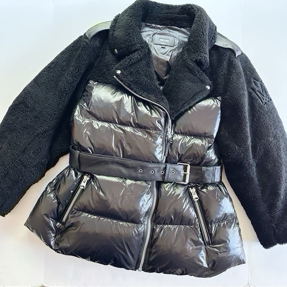 Mackage Rune Moto Sherpa Down Puffer Jacket - Picture 7 of 16